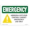 Signmission OSHA EMERGENCY, 5" Height, 7" Width, Decal, 7" W, 5" H, Landscape, OS-EM-D-57-L-10294 OS-EM-D-57-L-10294 - alternate 1